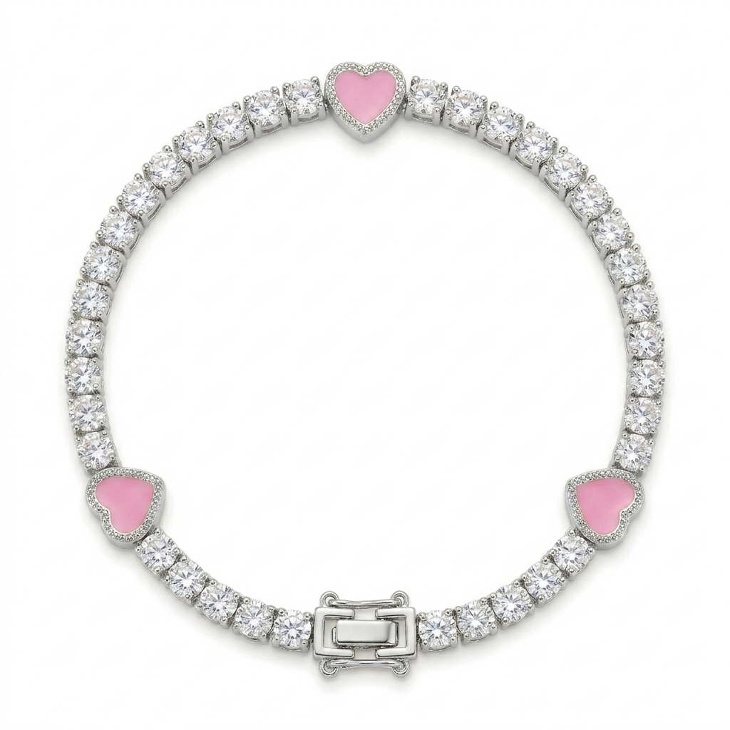 Icy Pink Amour β‘ Tennis Bracelet
