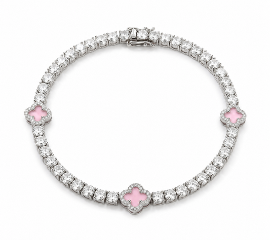 Pink Clover ♡ Tennis Bracelet