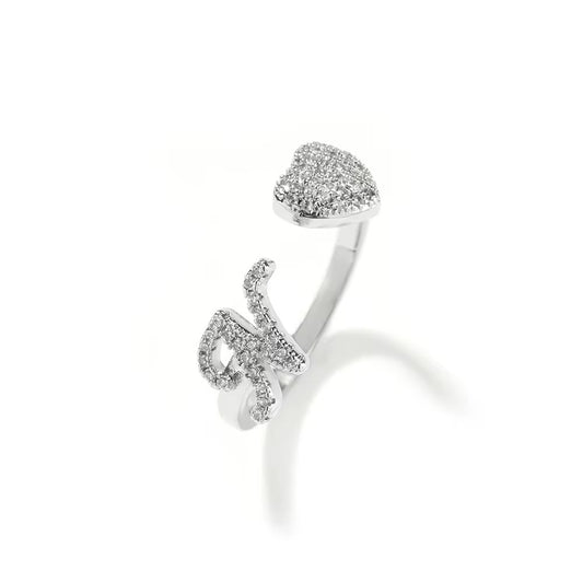Icy Initial ♡ Ring